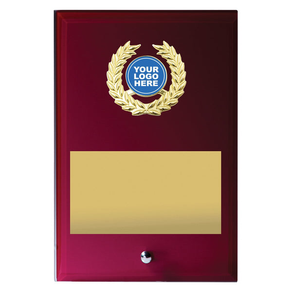 Red Glass Plaque