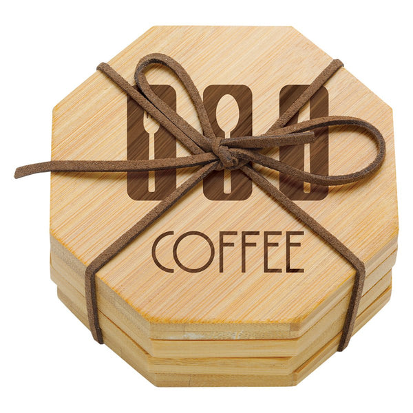 Bamboo Coaster Set – Octagon